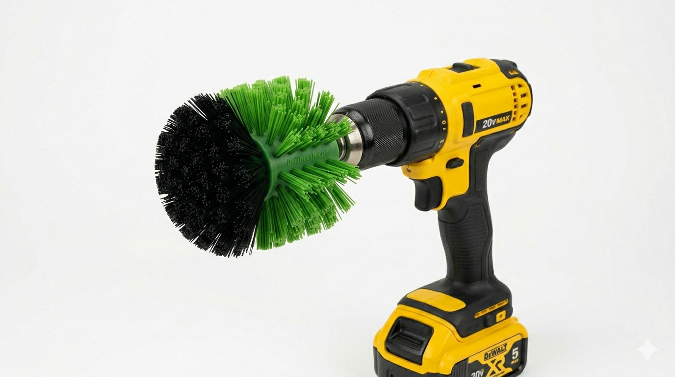 Drillstuff Lime Green Kitchen Cleaning power brush kit